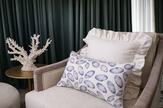 Coastal Whisper Pillow in "Peal"