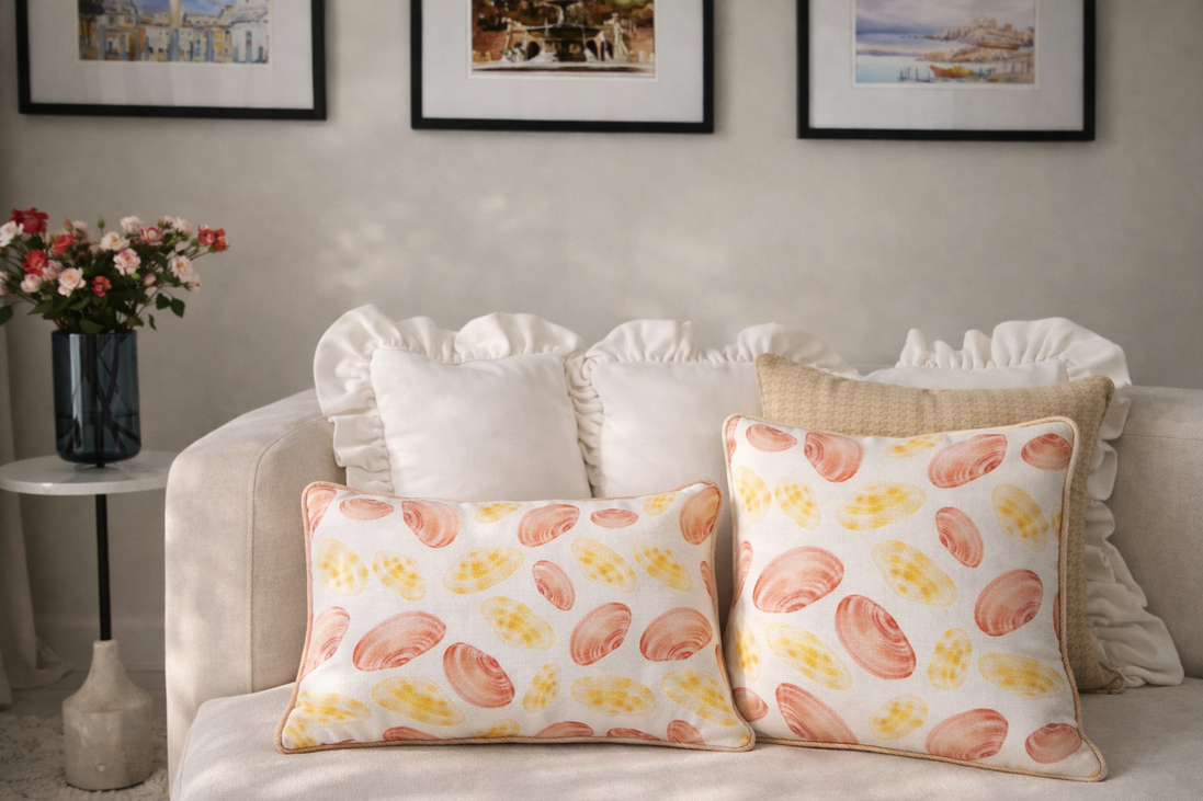 Coastal Whisper Pillow in "Sunset"
