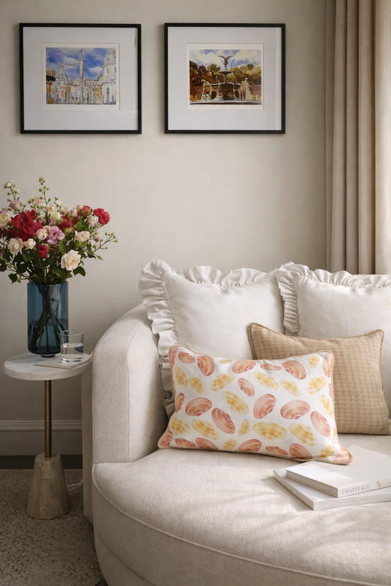 Coastal Whisper Pillow in "Sunset"