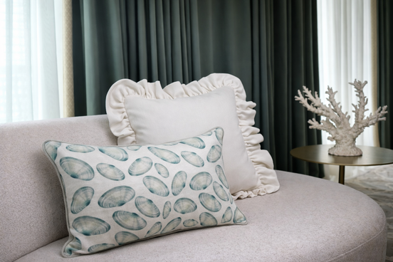 Coastal Whisper Pillow in "Sea Glass"